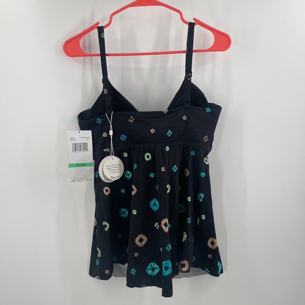 CONTOURS BY COCO REEF Tankini Top Size 10/34D NWT Black Underwire Shapemaker - Picture 4 of 16